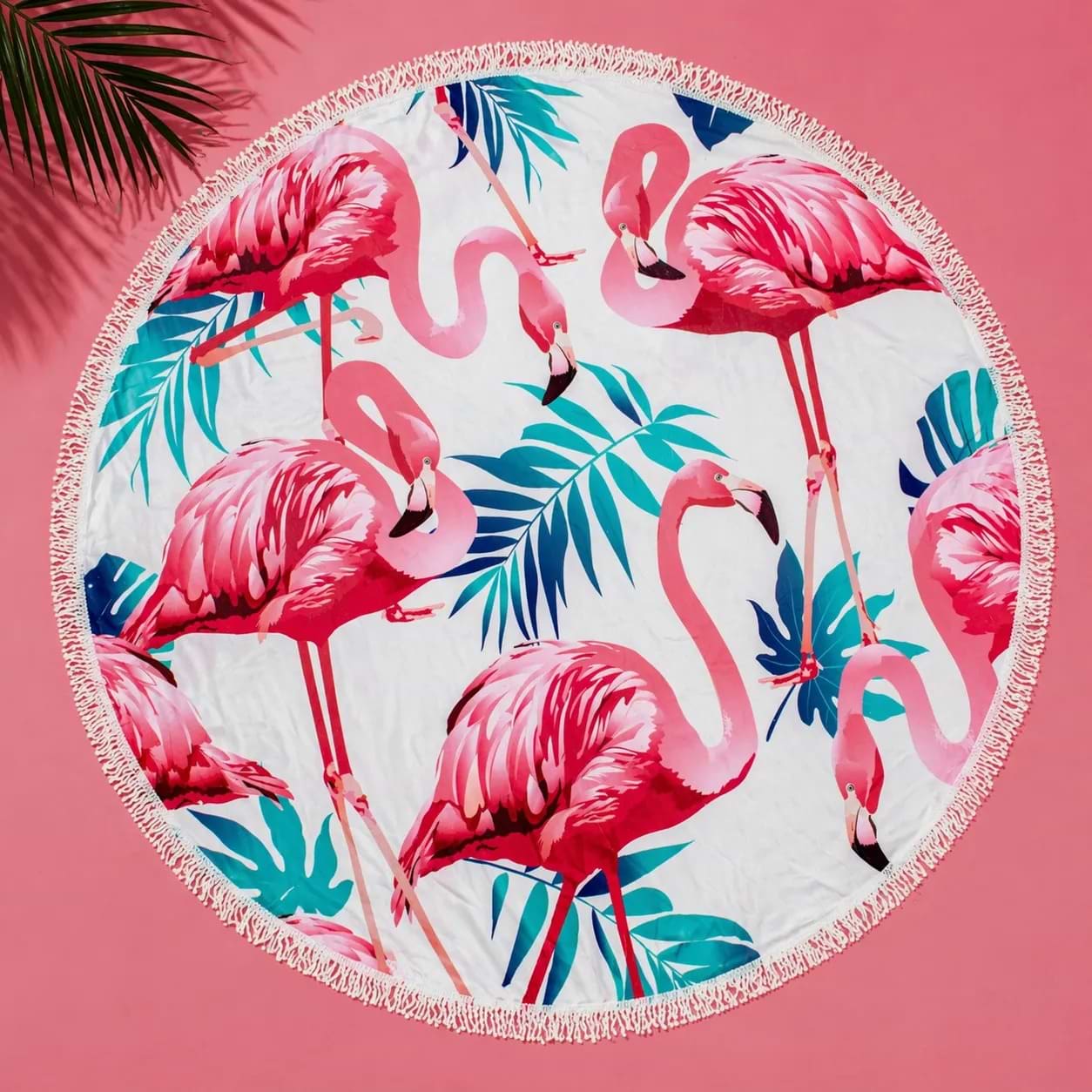 Полотенце пляжное MirSon №5054 Summer Time Light flamingo 150x150 см (2200003180688)